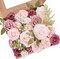 Dusty Rose Artificial Flower Combo – Silk & Foam Fake Roses for DIY Wedding Bouquets, Centerpieces, Party, Baby Shower & Home Decor